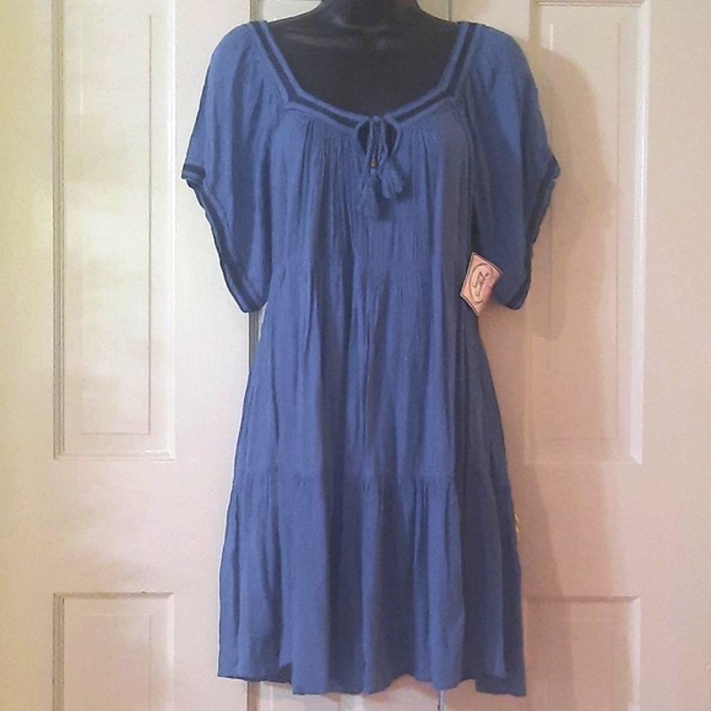 Junior's Blue Dress - Size: Small - Brand: Flawless - Color Teal Blue